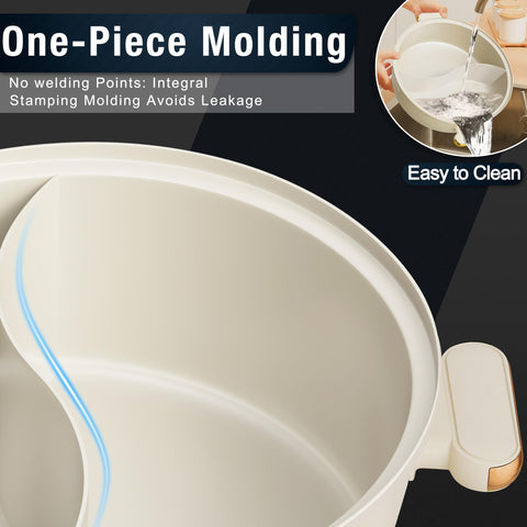 DEZIN hot pot tempered glass lid to monitor cooking.