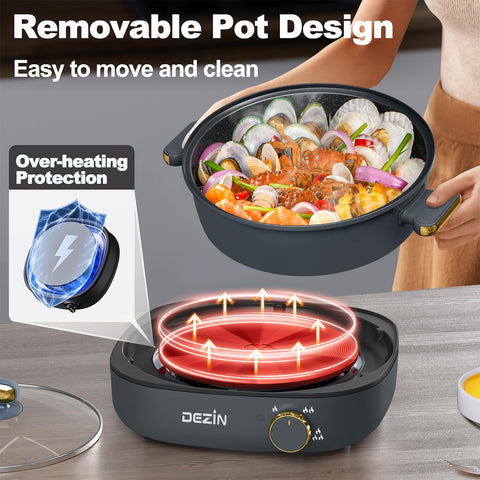 DEZIN non-stick coating eases cooking and cleanup.