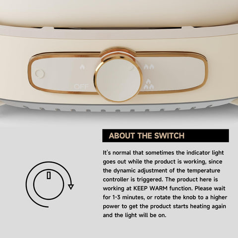 DEZIN Shabu Shabu Pot tempered glass lid for visible cooking progress