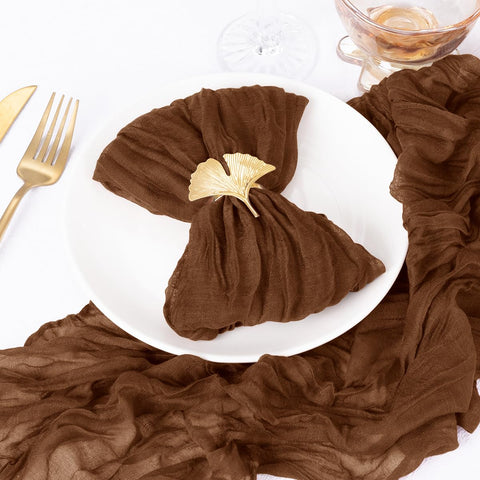 DeZerlor tan spring cloth napkins, reusable for long events.
