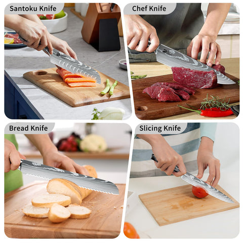 Dfito 7 inch cleaver knife with sturdy blade for chopping.