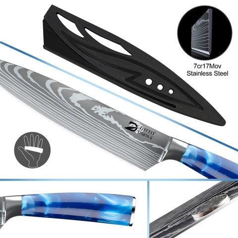 Dfito high-carbon stainless steel blades shown for durable precise slicing
