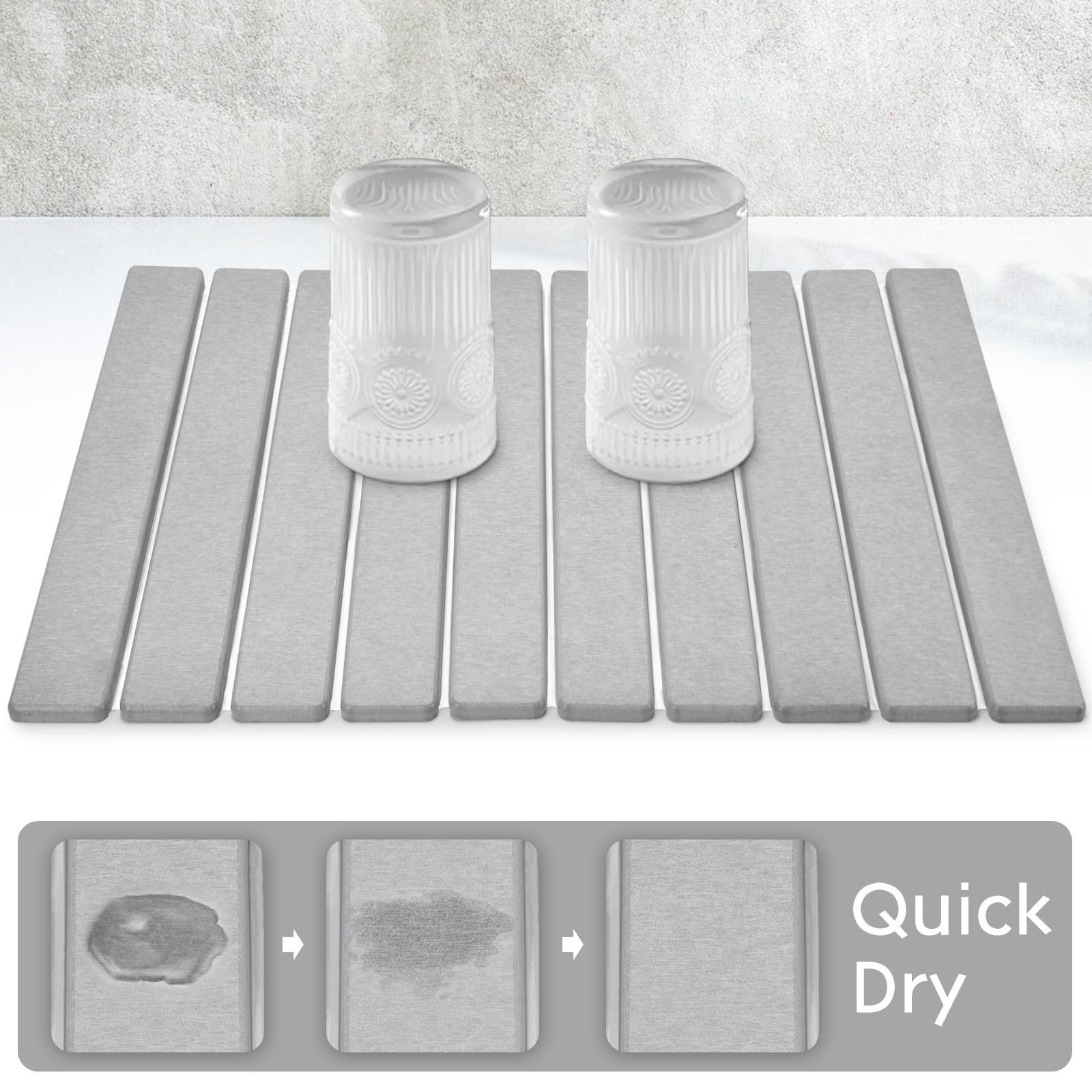 DFJKJUU diatomaceous earth mat quickly absorbs water for a pristine counter.