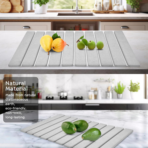 DFJKJUU collapsible stone mat folds flat for easy storage.