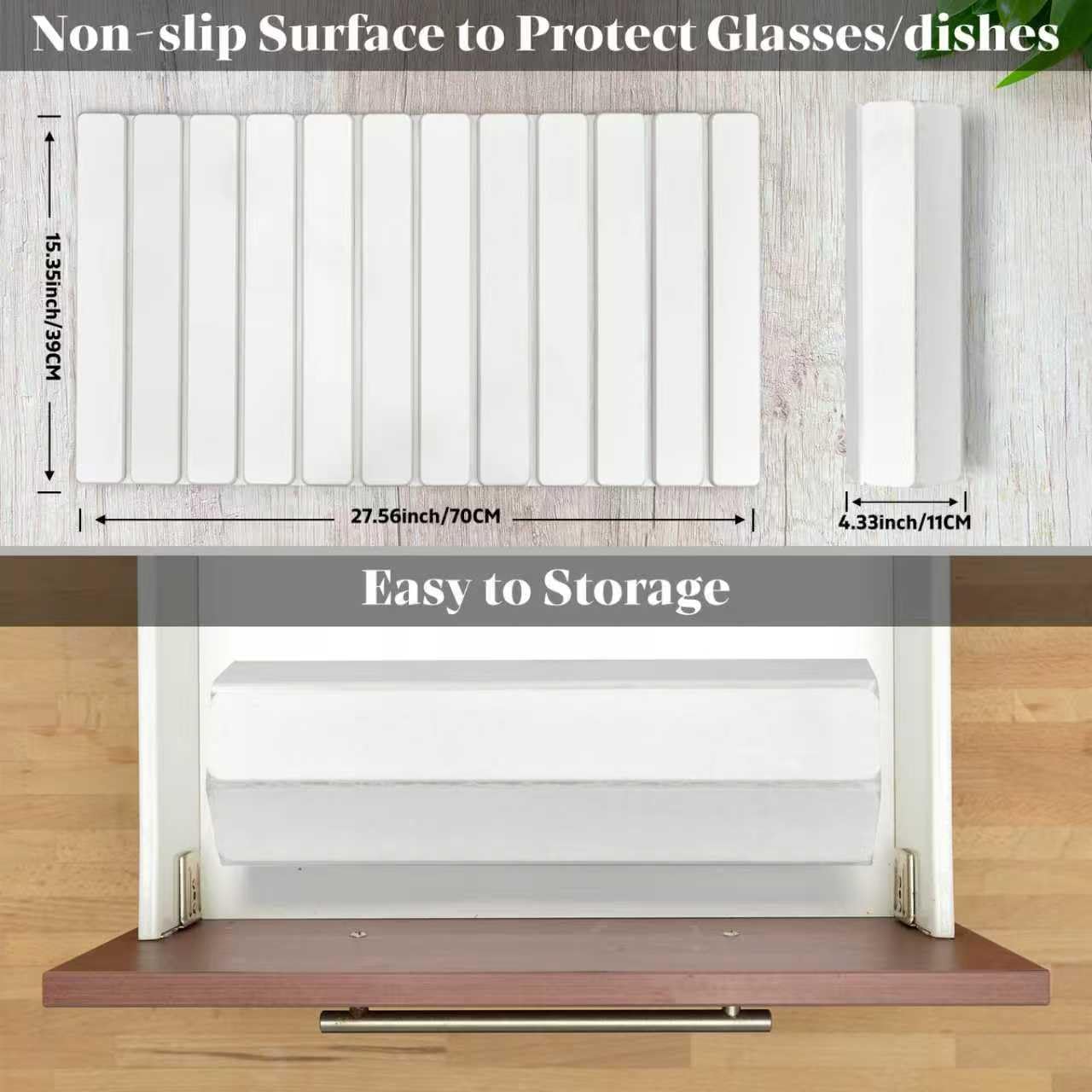 DFJKJUU drying mat collapsible storage design saves drawer space