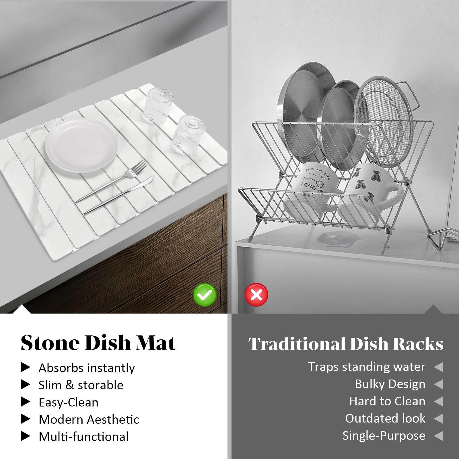 DFJKJUU eco-friendly diatomaceous-earth material supports sustainable kitchen tools.