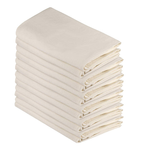 DG Collections flour sack towel folded 27x27—soft, durable, ideal for DIY embroidery projects.