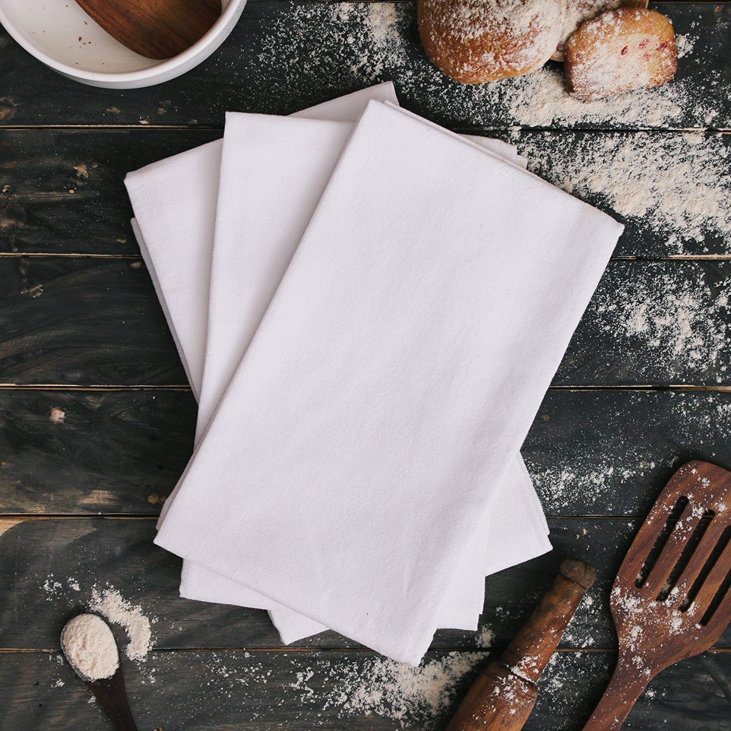 DG Collections flour sack towels pre-washed for immediate use and absorbency