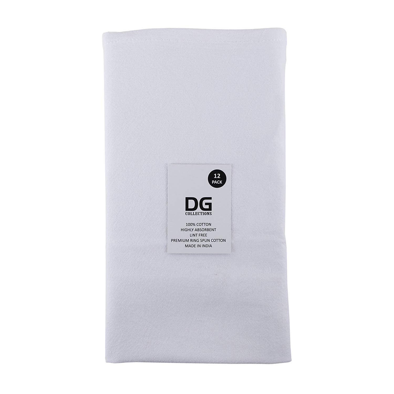 DG Collections flour sack towels hemmed edges resist fraying for lasting durability