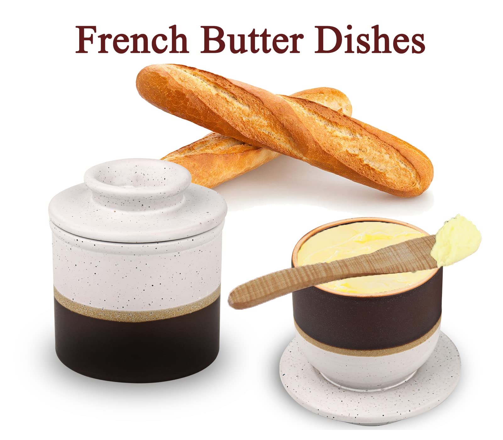 dgudgu porcelain butter keeper with lid seal preserves freshness at room temperature