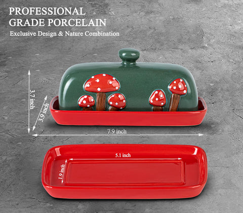 DGUDGU color glazed kaolin butter dish, durable and food-safe for daily use.
