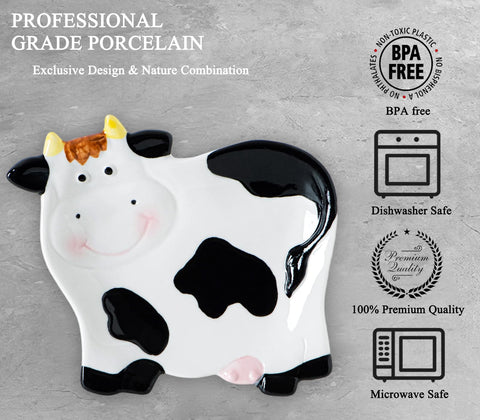 dgudgu Cow Shaped Spoon Rest dishwasher safe for easy cleaning.