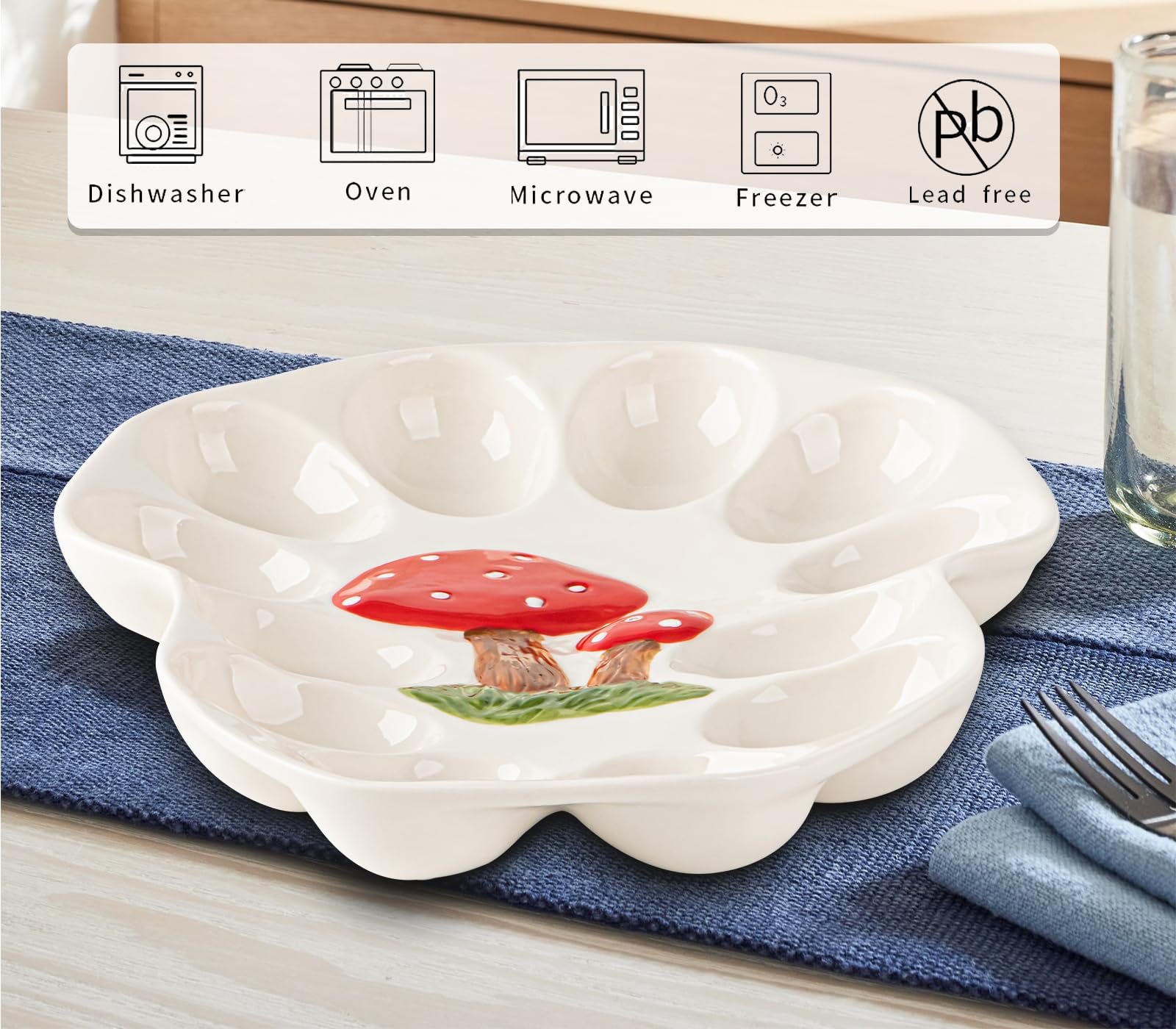 dgudgu decorative egg dish perfect for Easter, holidays, and special occasions.
