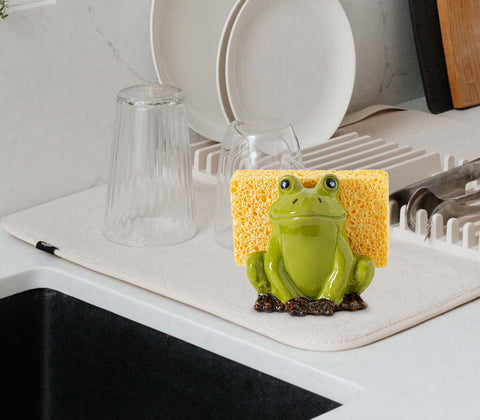 dgudgu Frog Sponge Holder kitchen-decor practical storage for daily use.
