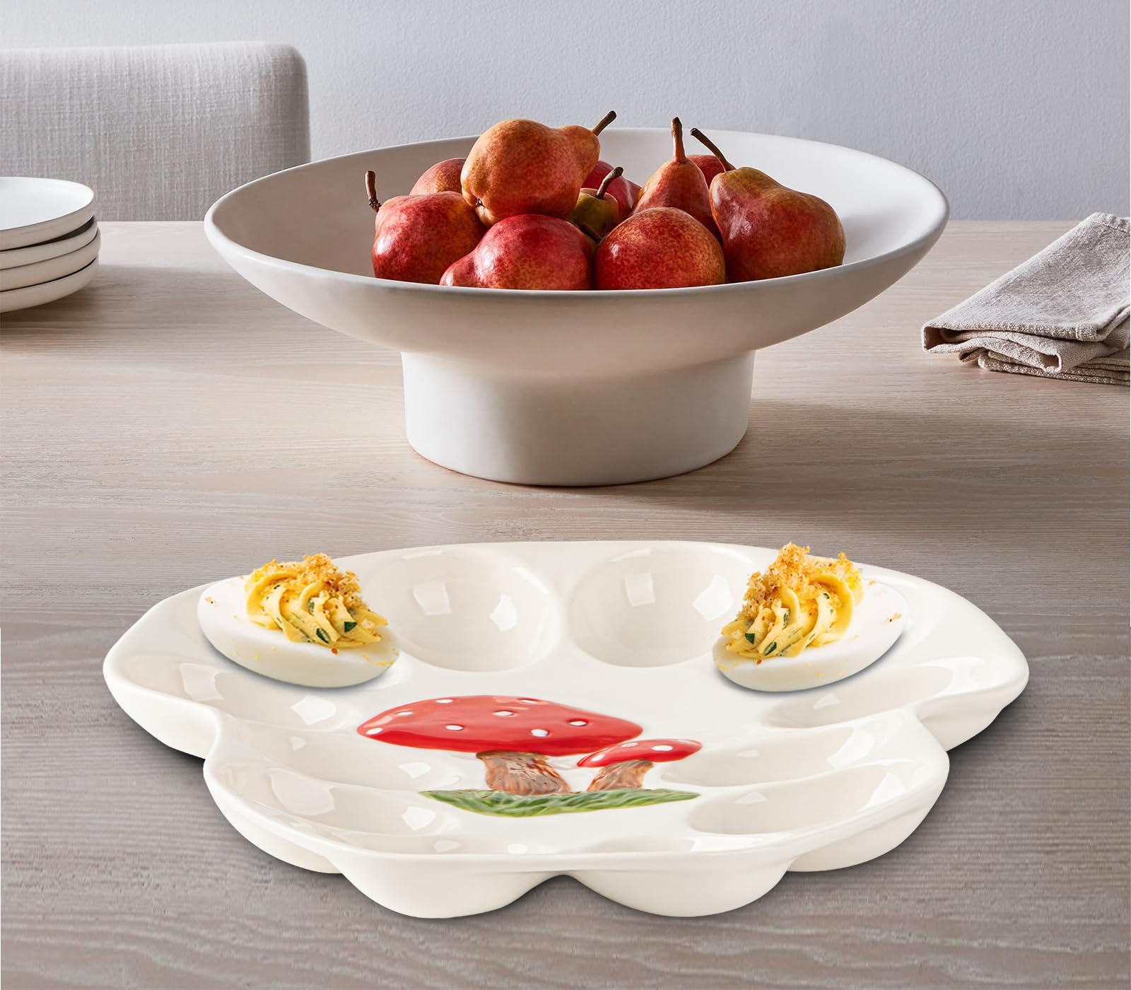 dgudgu kiln-fired kaolin tray delivers durable, reusable serveware for gatherings.