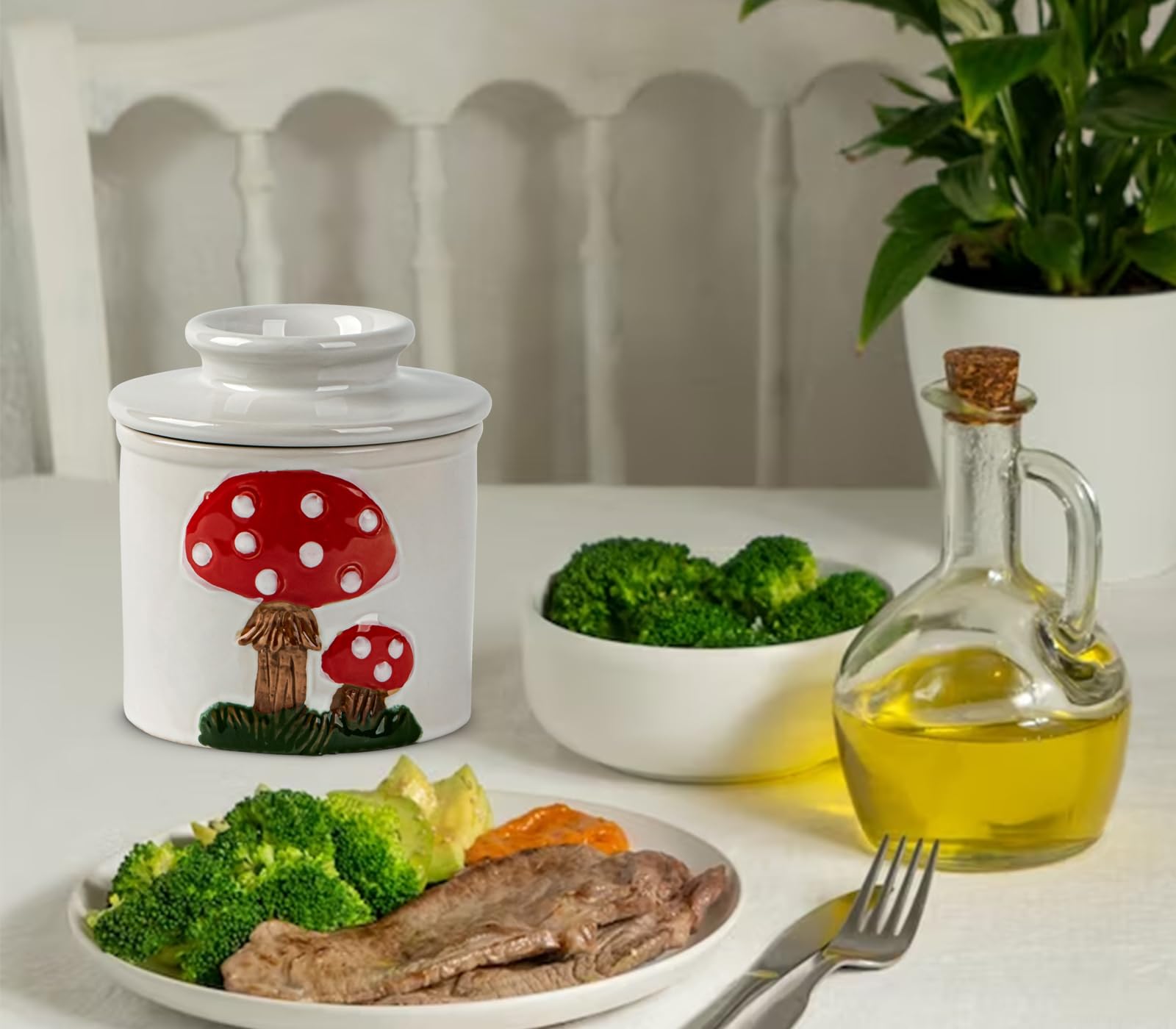 dgudgu mushroom butter crock makes a thoughtful gift for home cooks.