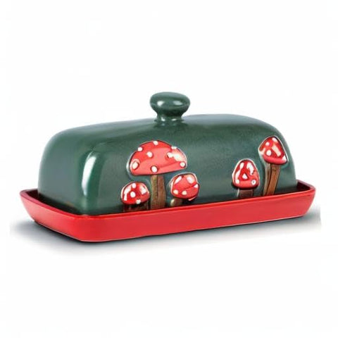 DGUDGU mushroom-shaped butter holder on counter, enhances kitchen ambiance.