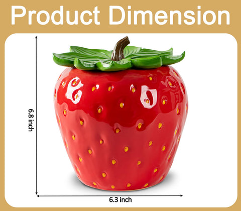 dgudgu Strawberry Candy Jar decorative piece enhances home decor
