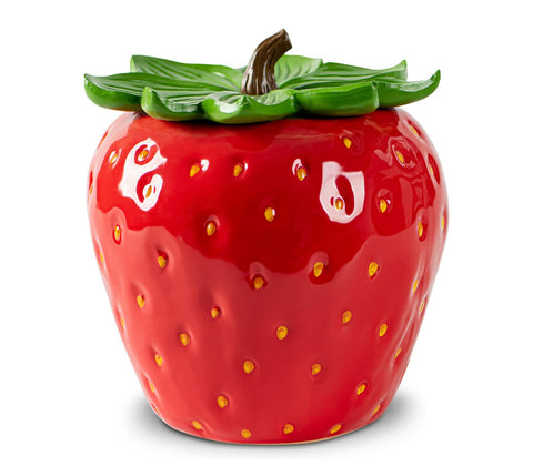 dgudgu Strawberry Candy Jar with Lid showcases a playful strawberry design that keeps sweets fresh