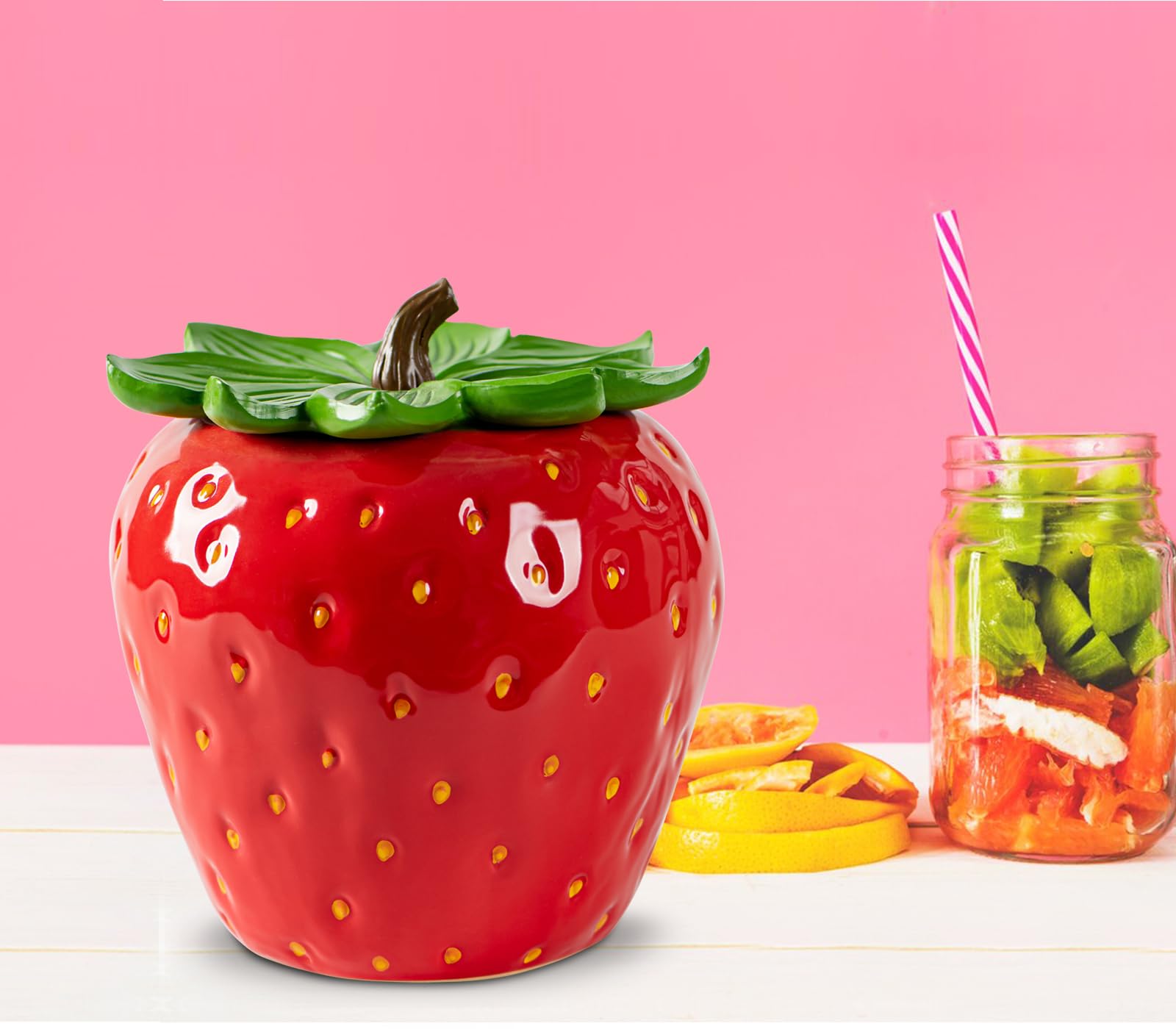 dgudgu Strawberry Candy Jar makes a charming gift idea