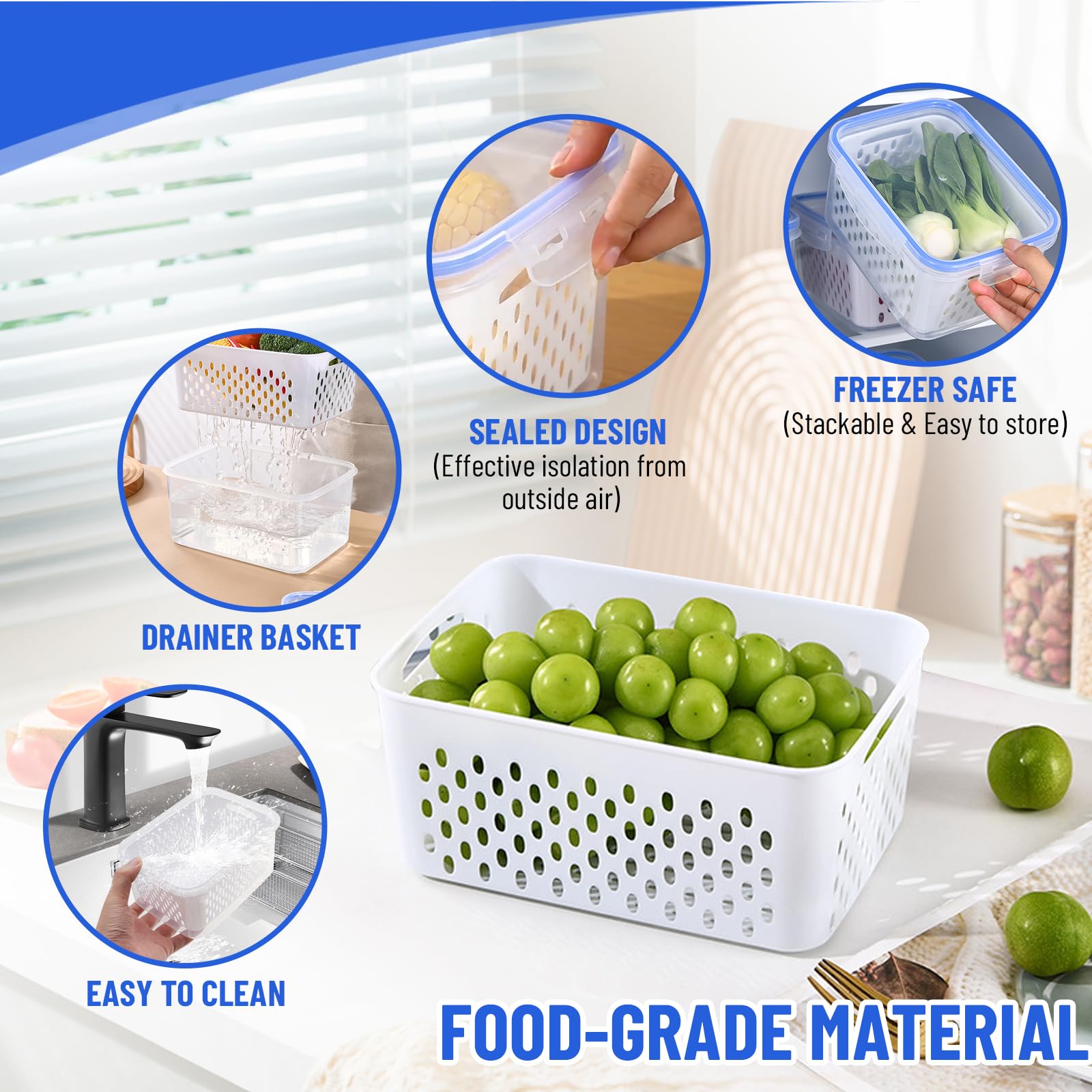DharBnt easy-open lid provides quick access to fresh produce