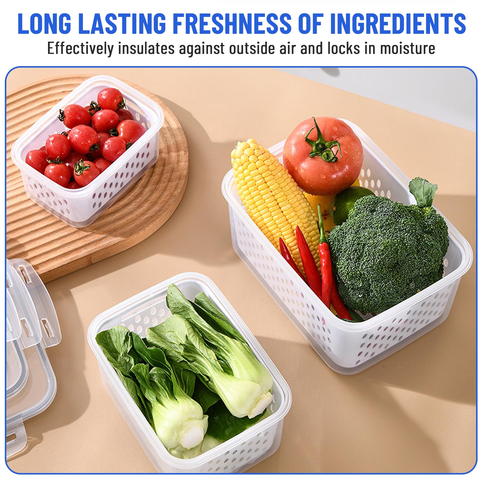 DharBnt rinse-and-drain colander lets you wash produce directly