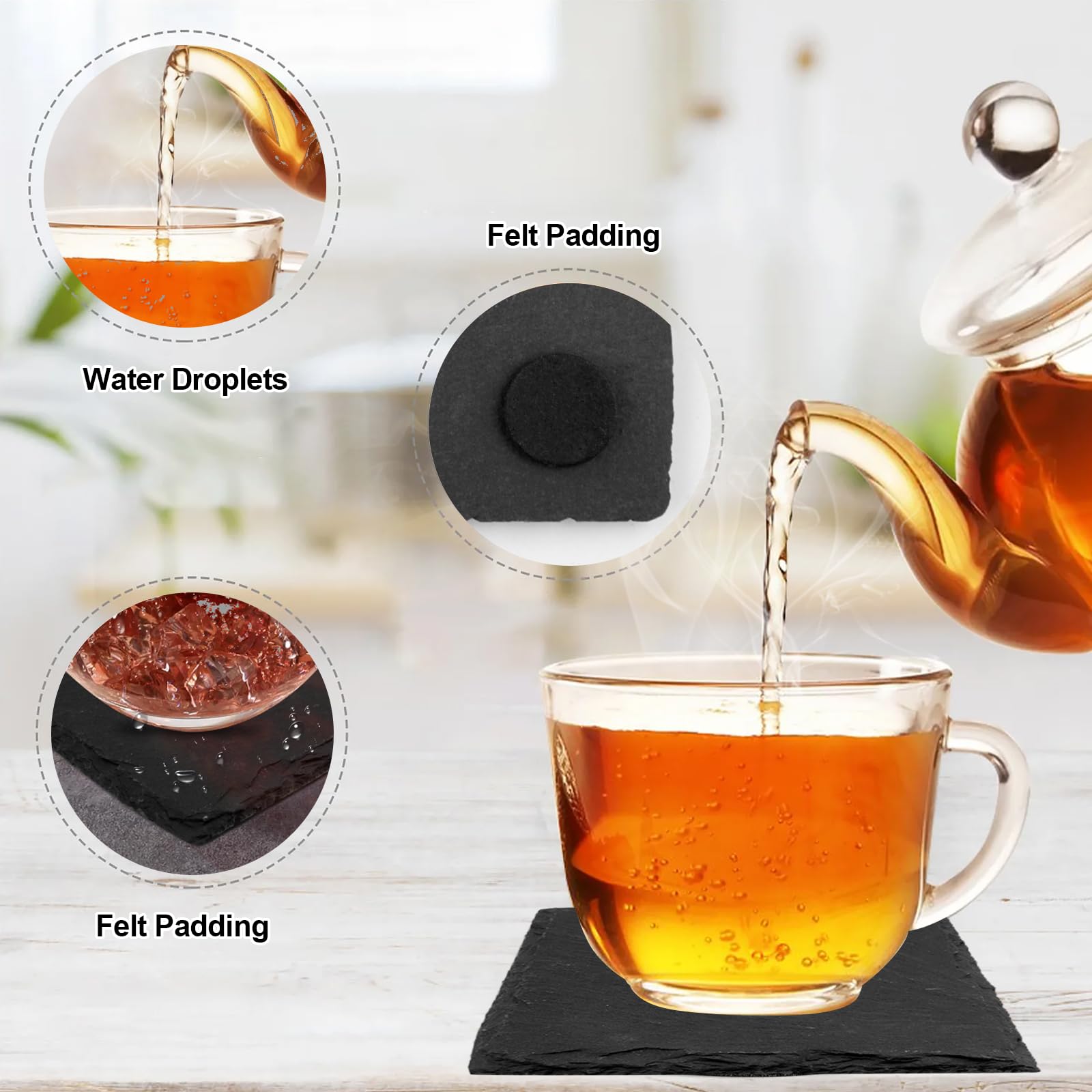 dhfsleo slate coaster gift packaging makes a versatile present for homes