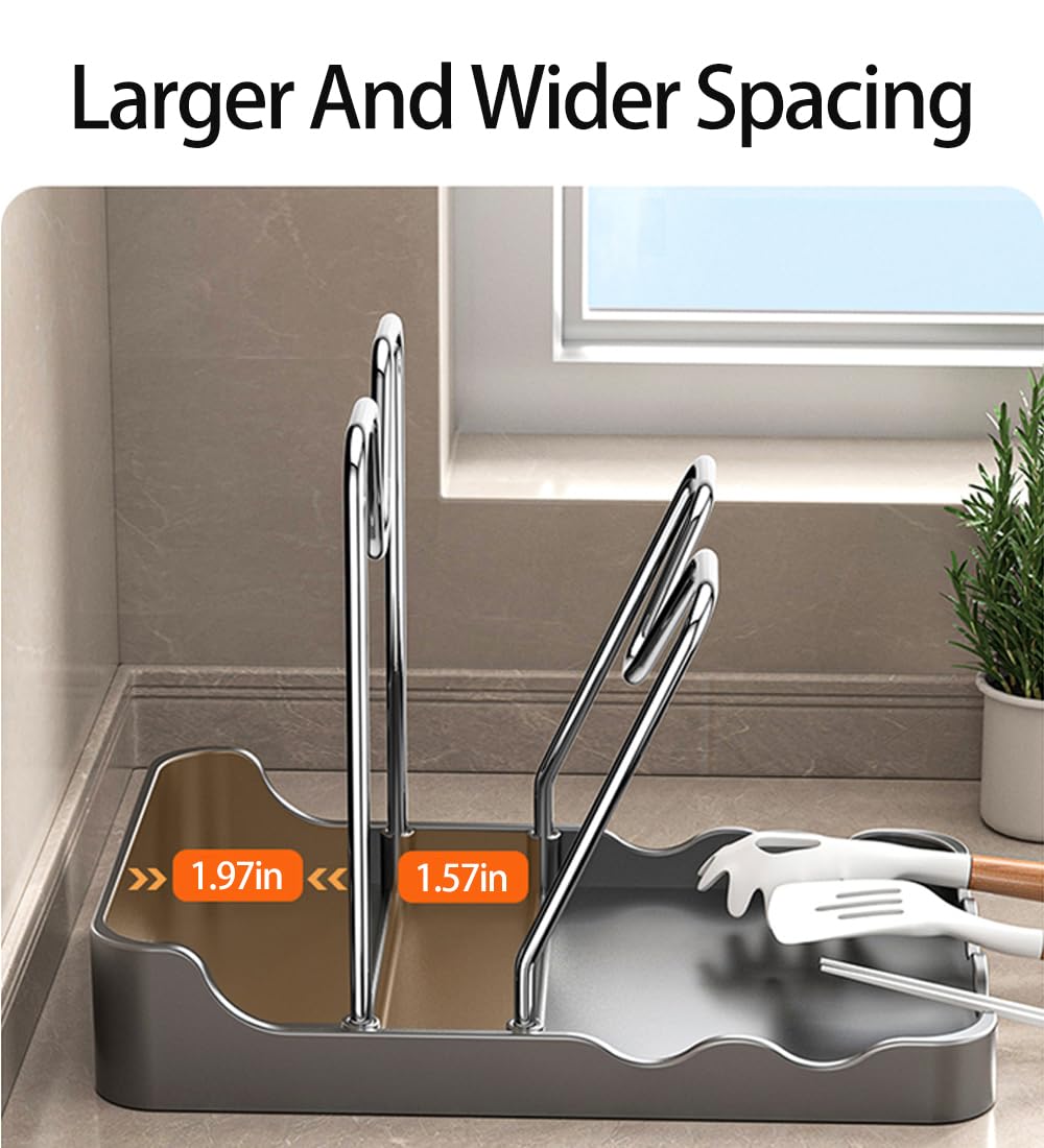 Dhlxyzt kitchen counter organizer reduces clutter while matching any decor.
