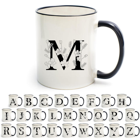 DHQH dishwasher safe monogram mug for easy cleaning after use.