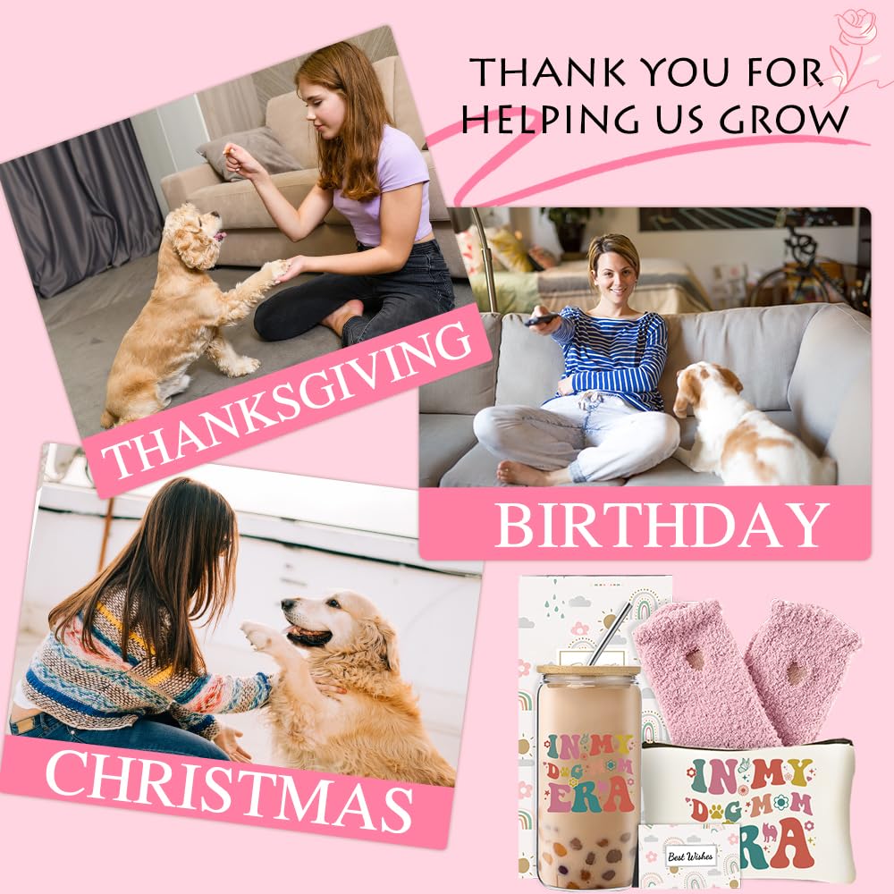DHQH dog mom gift set in use during a walk with a dog