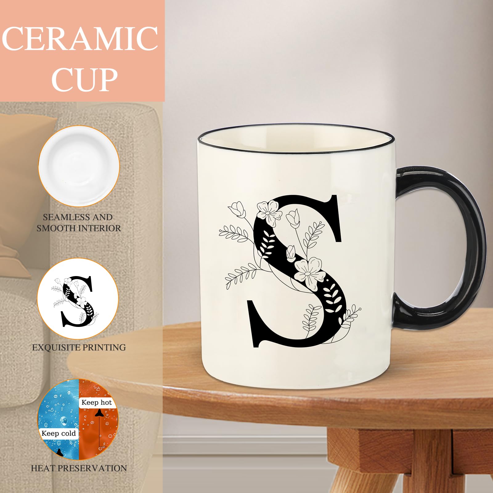 DHQH white marble finish mug adds elegance suitable for gifting on special occasions.