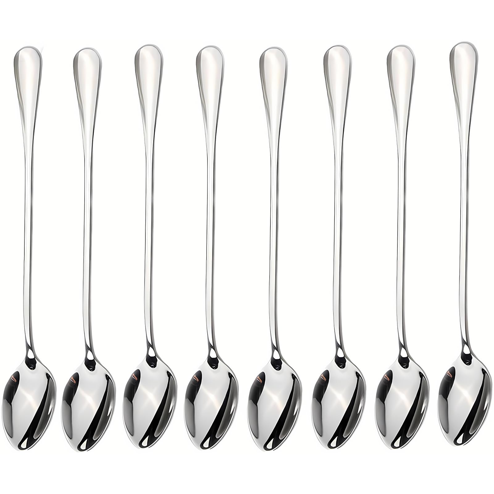 Dhrbsx long-handled ice tea spoon for easy stirring in tall glasses.