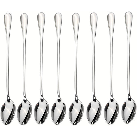 Dhrbsx long-handled ice tea spoon for easy stirring in tall glasses.