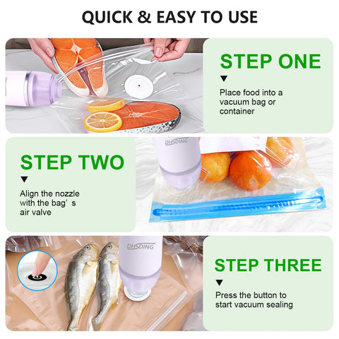 DHSDING compact portable sealer fits small kitchens and travel bags.