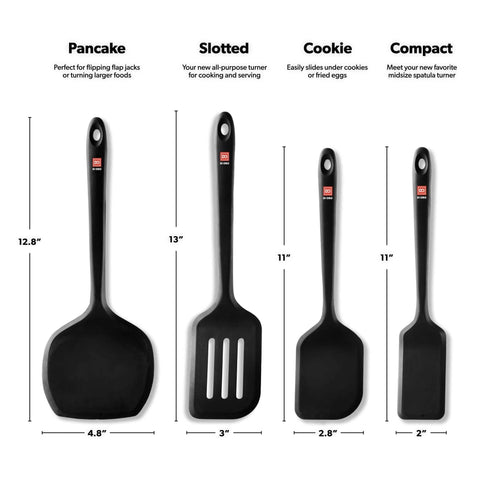 BPA-free silicone spatulas safe for use with nonstick pans