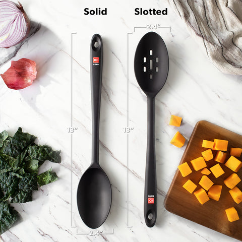 DI ORO heat-resistant silicone spoons endure high temps without warping.