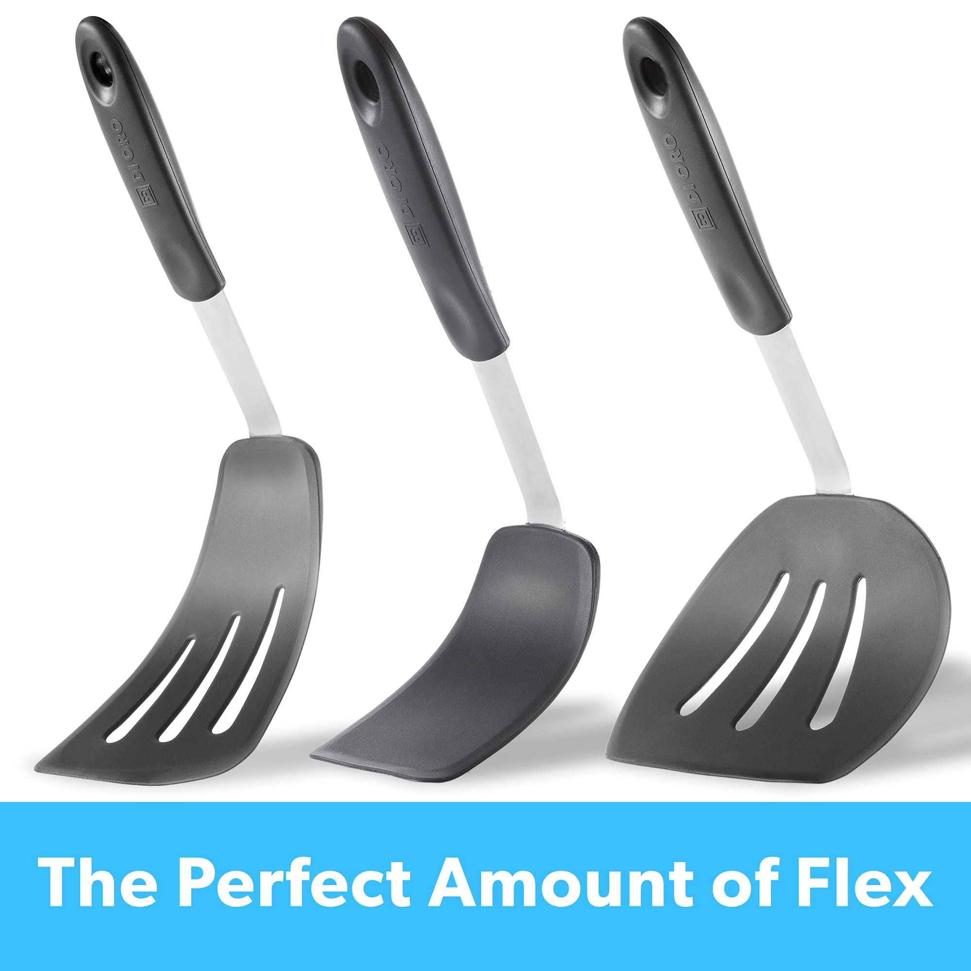 DI ORO Living Silicone Turners provide nonstick-friendly performance and easy cleanup