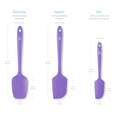BPA-free LFGB silicone spatula set designed for nonstick cookware care.
