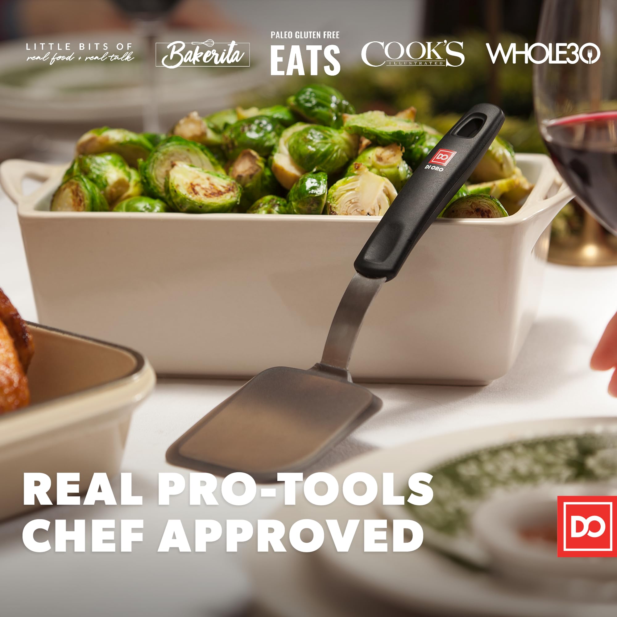 DI ORO Living BPA-free pancake spatula for even browning