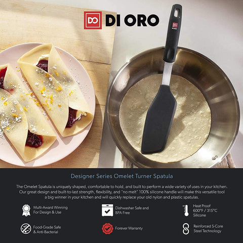 DI ORO Living BPA-free silicone spatula safe for nonstick cookware and easy cleaning