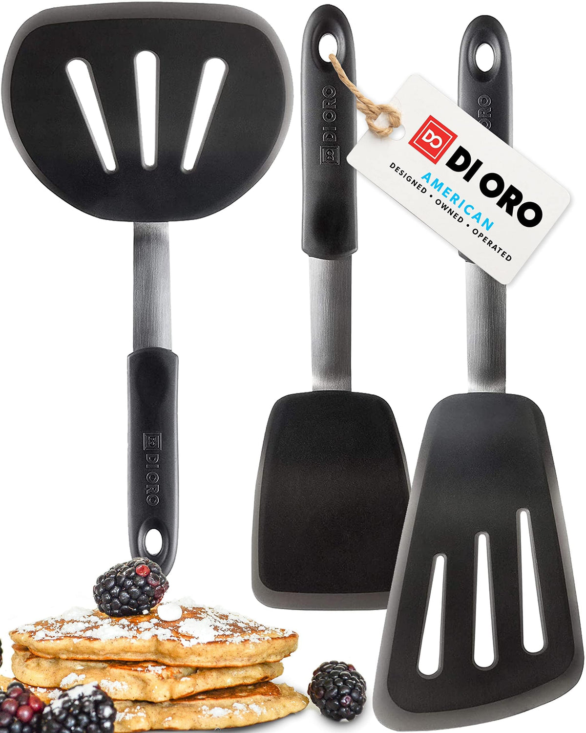 DI ORO Living Chef Series Flex Spatula Set: versatile, durable performance for everyday cooking