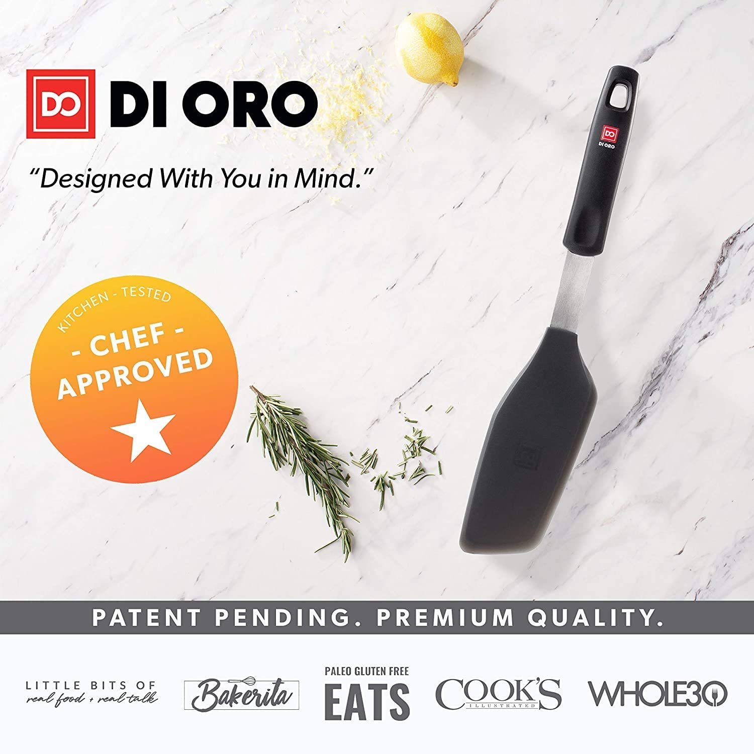 DI ORO Living dishwasher-safe spatula for quick post-cook cleanup