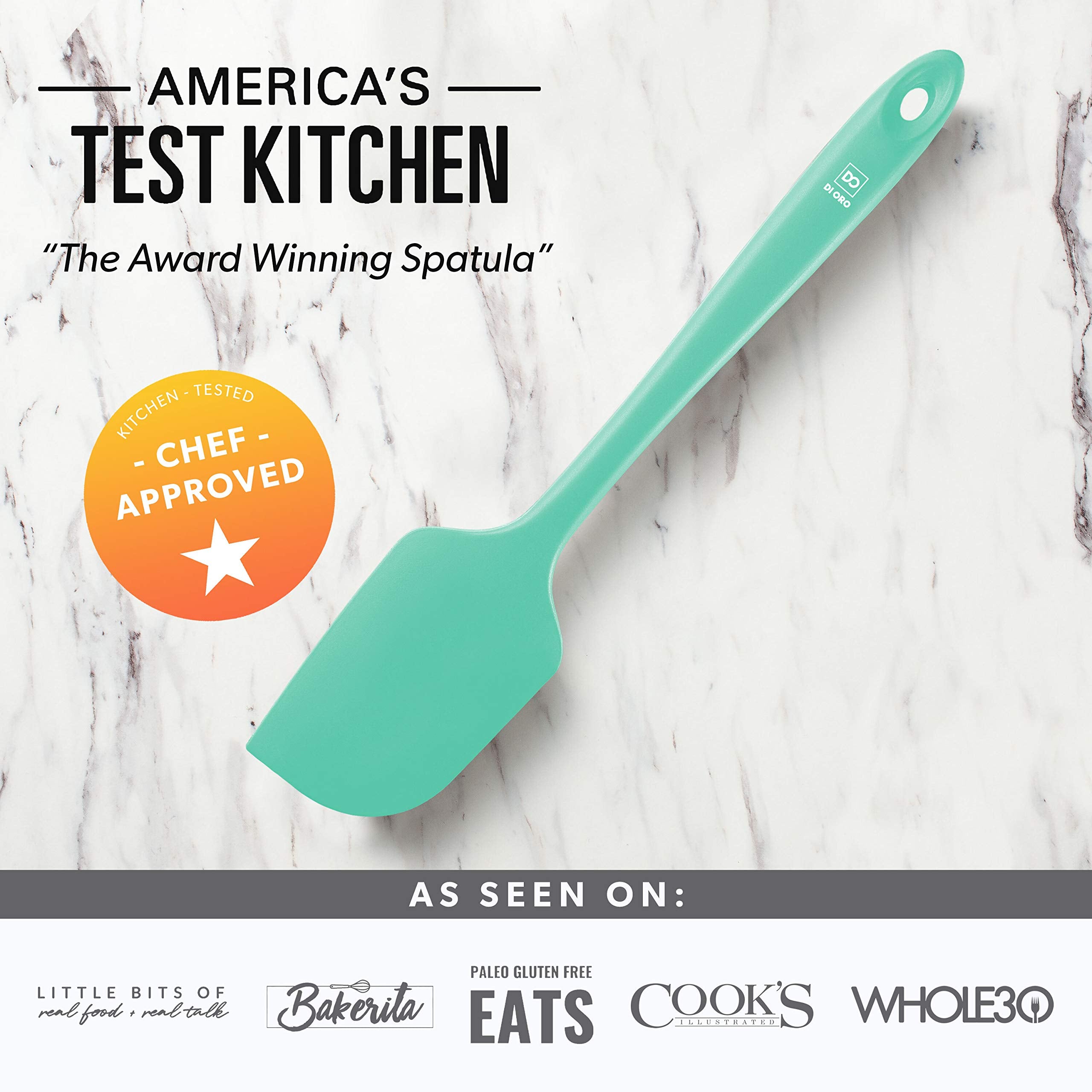 DI ORO Living dishwasher-safe spatula for quick cleanup.