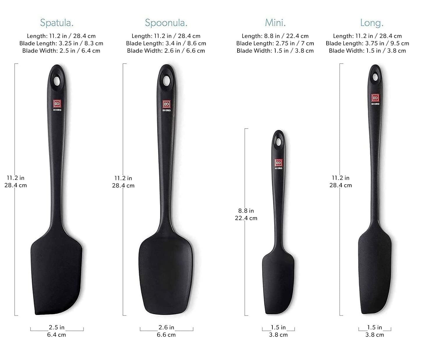 DI ORO Living dishwasher-safe spatula for quick, fuss-free cleanup.