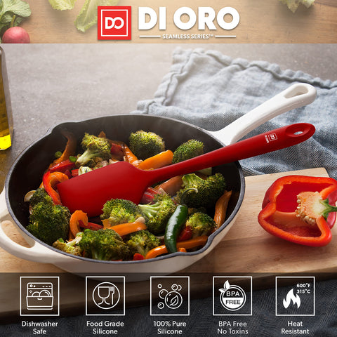 DI ORO Living spatulas are dishwasher-safe for quick cleanup after meals.