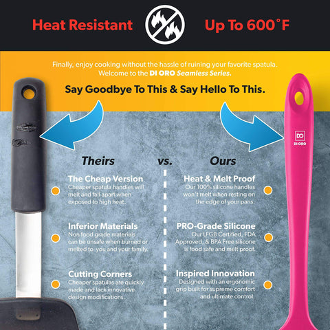 Dishwasher-safe silicone simplifies cleanup after baking, roasting, or simmering tasks.