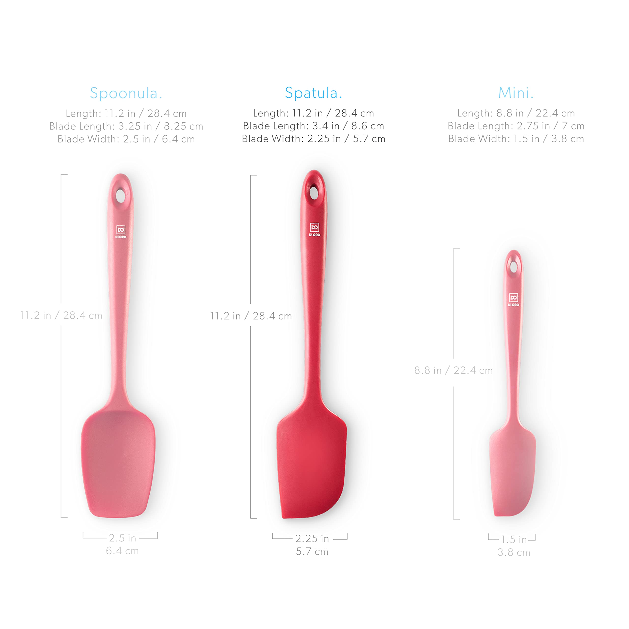 DI ORO Living spatula safe with coated cookware to protect surfaces during use