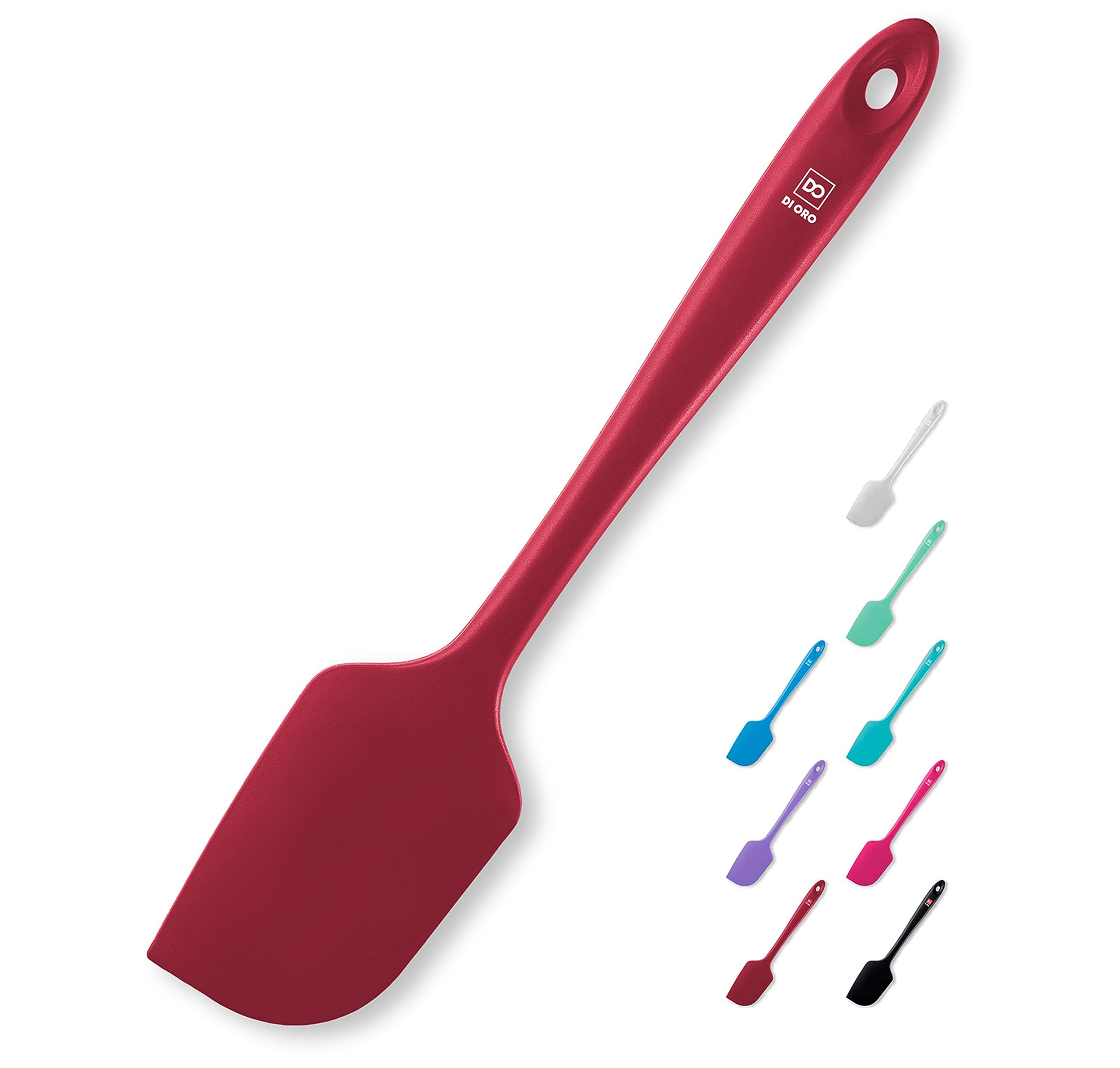 DI ORO Living large silicone spatula with seamless design for easy cleaning and food release