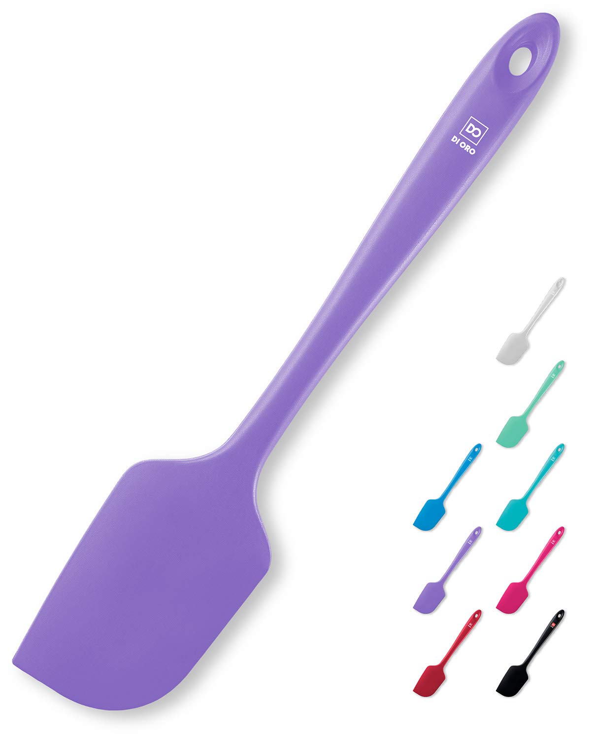 DI ORO Living lavender silicone spatula heat resistant up to 600°F for high-heat cooking