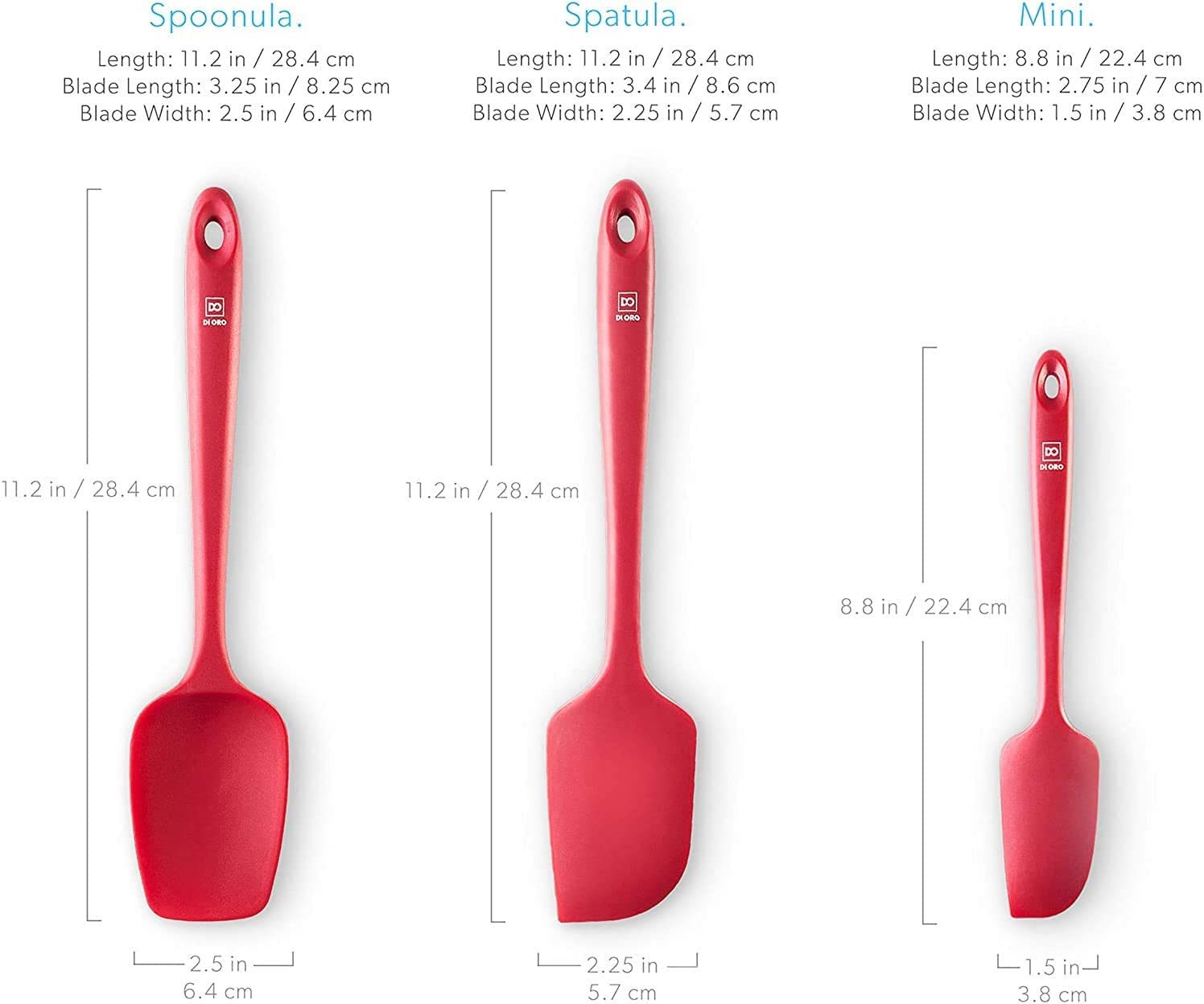DI ORO Living silicone spatulas are safe for non-stick cookware.